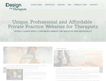 Tablet Screenshot of designfortherapists.com